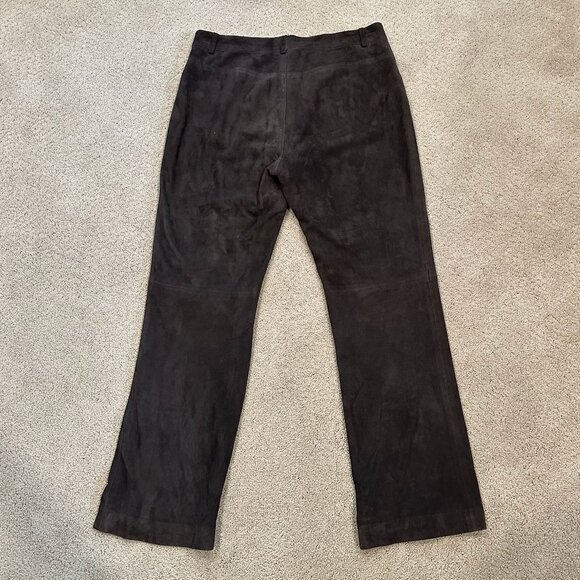 Theory Leather-Suede Pants - Picture 2 of 3
